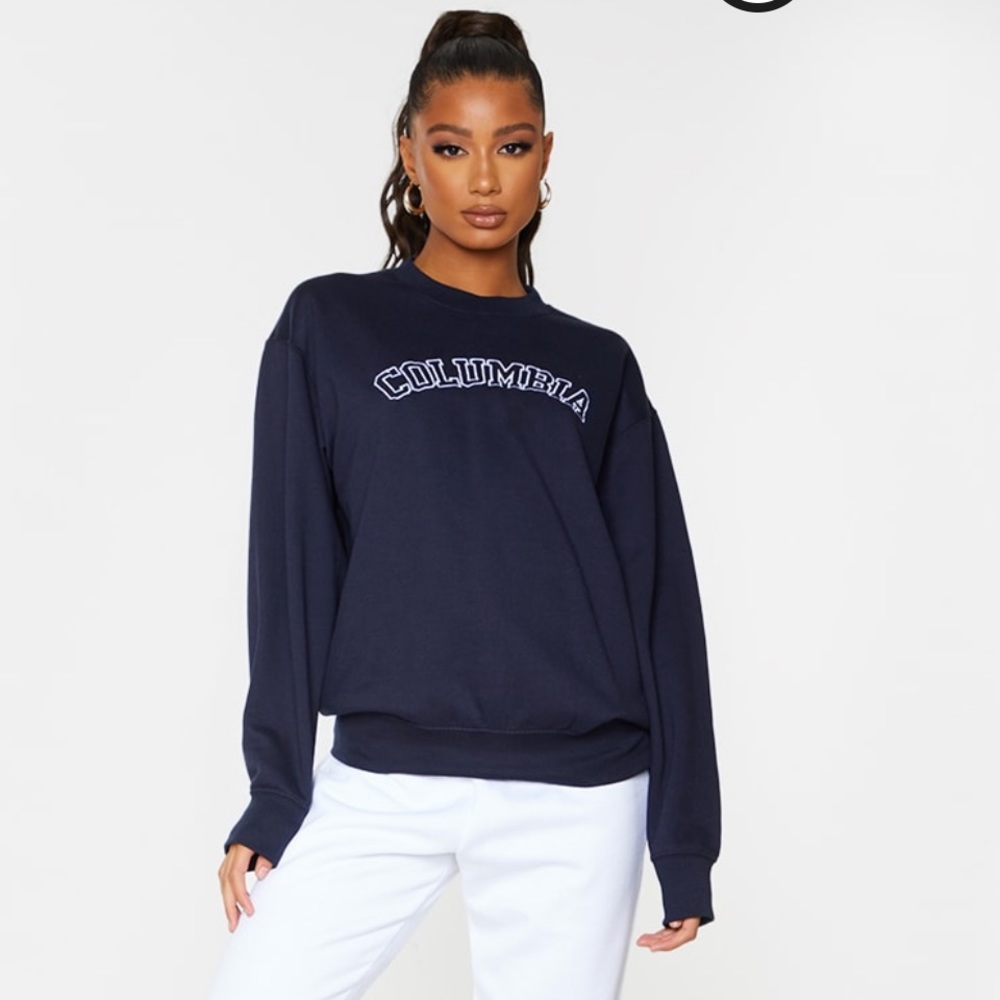 Navy Columbia oversized sweatshirt